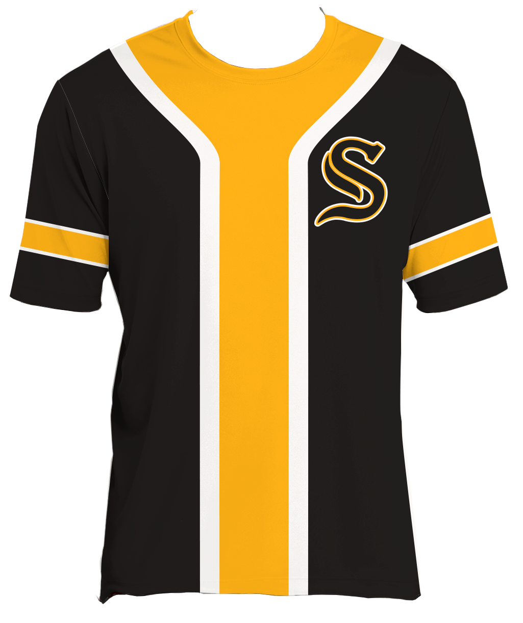 Black and yellow baseball jersey new arrivals