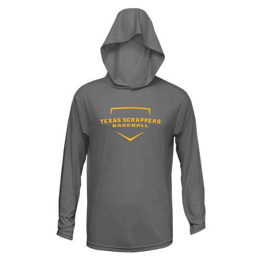 Youth Xtreme-Tek Grey Long Sleeve Hoodie W/ Gold Logo